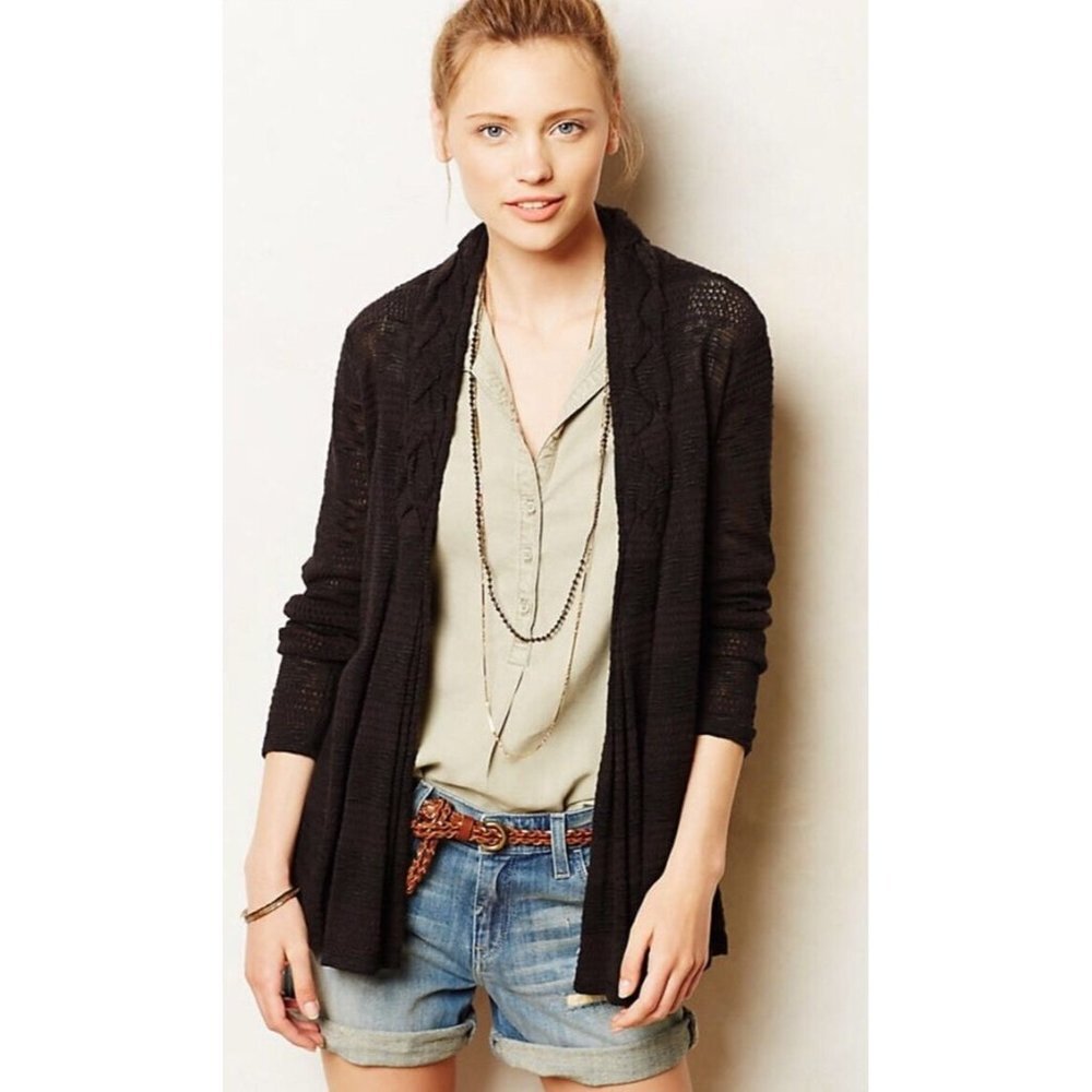 ANTHROPOLOGIE ONE SEPTEMBER White Braided Lapel